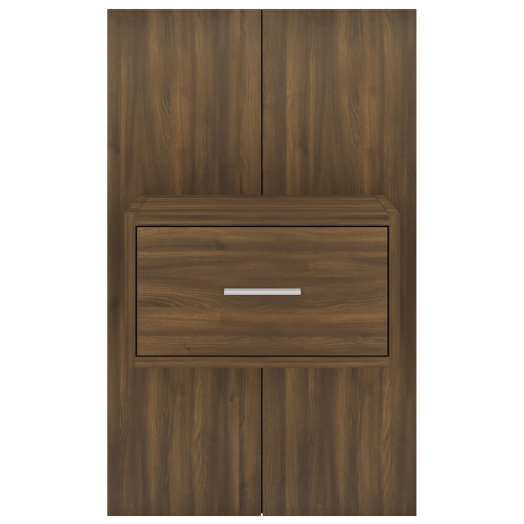 Wall Bedside Tables 2 pcs. Brown Oak Look