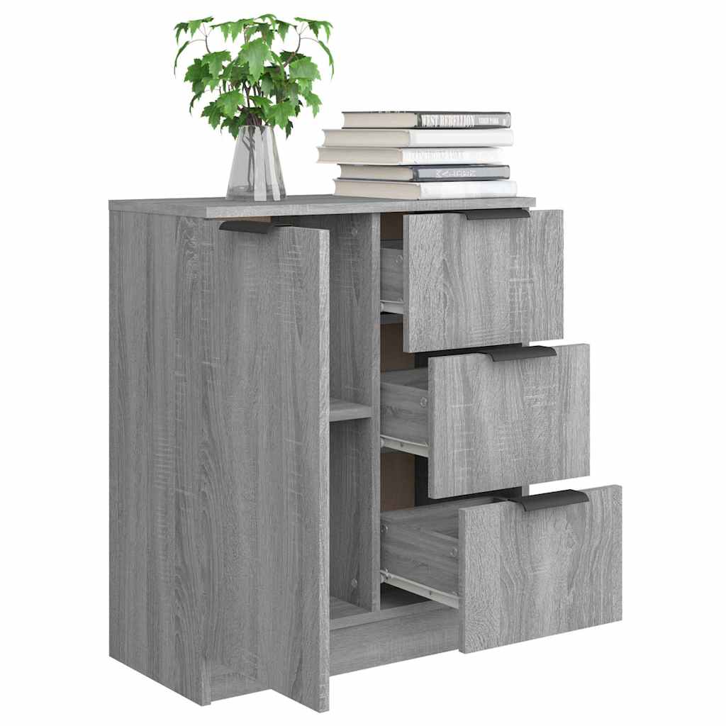 Sideboard Grau Sonoma 60x30x70 cm Holzwerkstoff