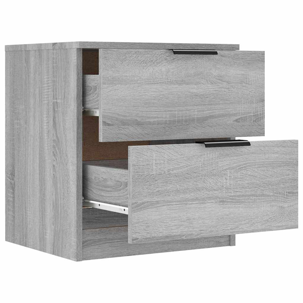 Nachttische 2 Stk. Grau Sonoma Holzwerkstoff