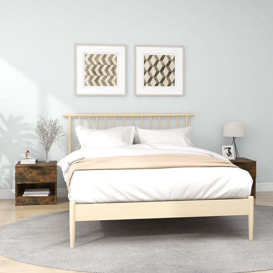 Tables de chevet 2 pcs. Matériau en bois de chêne fumé