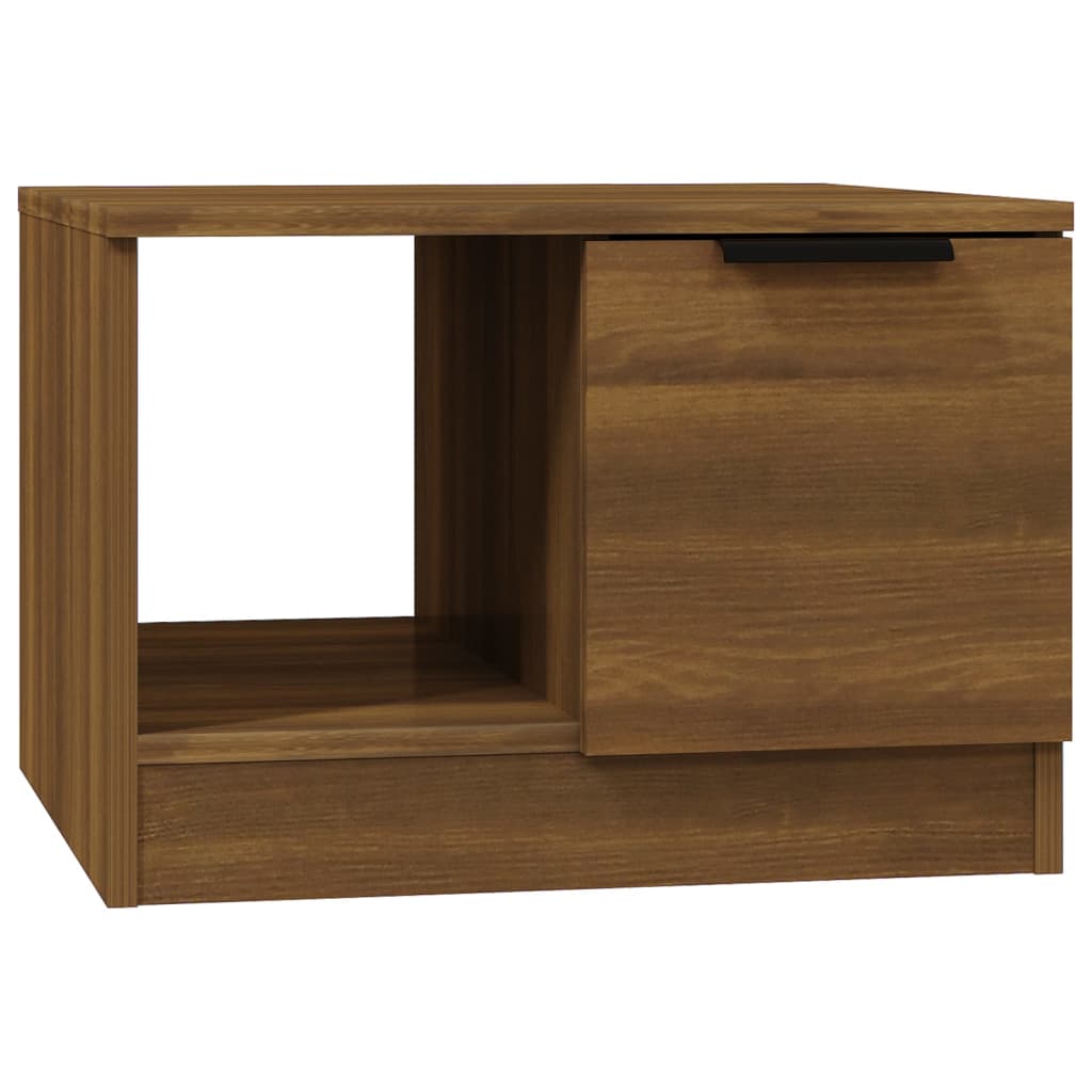 Table basse aspect chêne marron 50x50x36 cm en bois