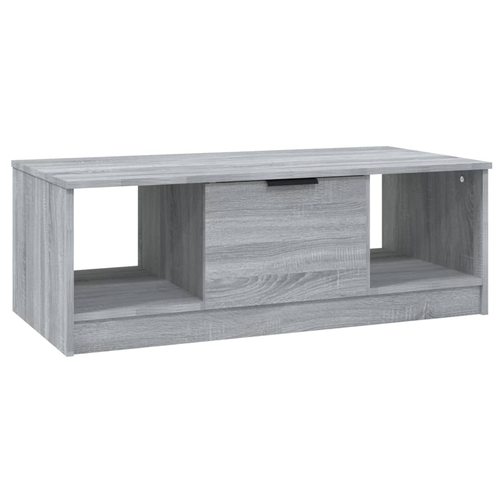 Table basse Sonoma grise 102x50x36 cm en bois