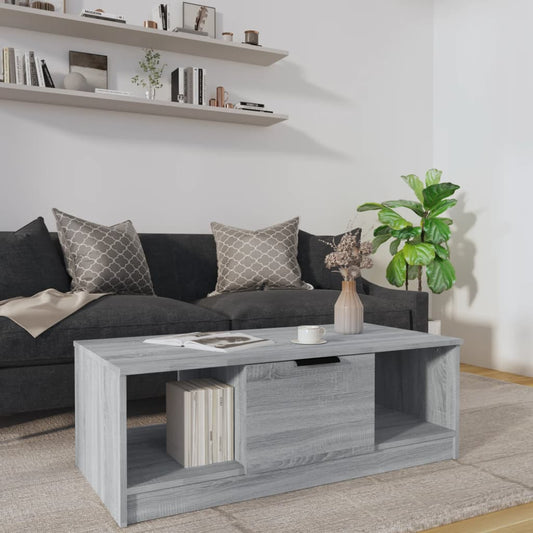 Table basse Sonoma grise 102x50x36 cm en bois
