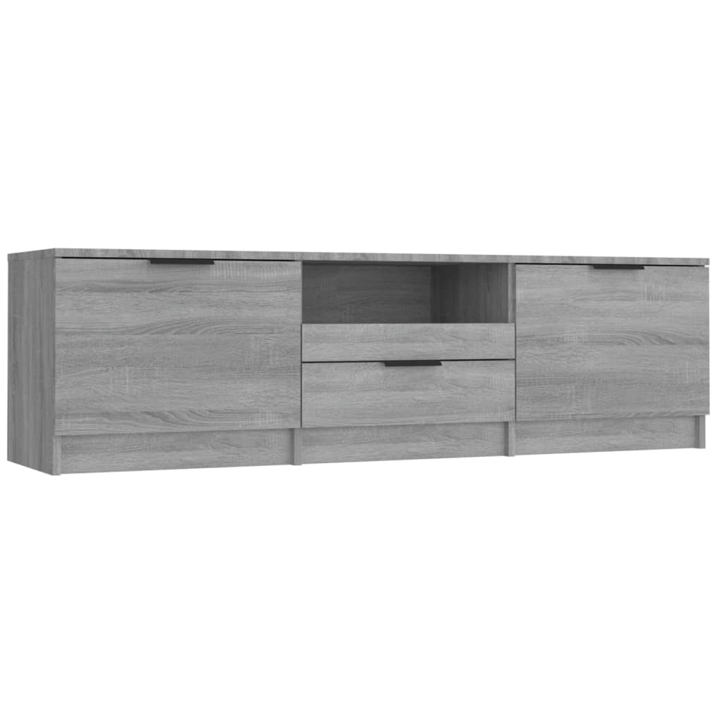 TV Cabinet Gray Sonoma 140x35x40 cm Wood Material