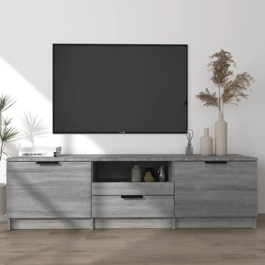 TV Cabinet Gray Sonoma 140x35x40 cm Wood Material