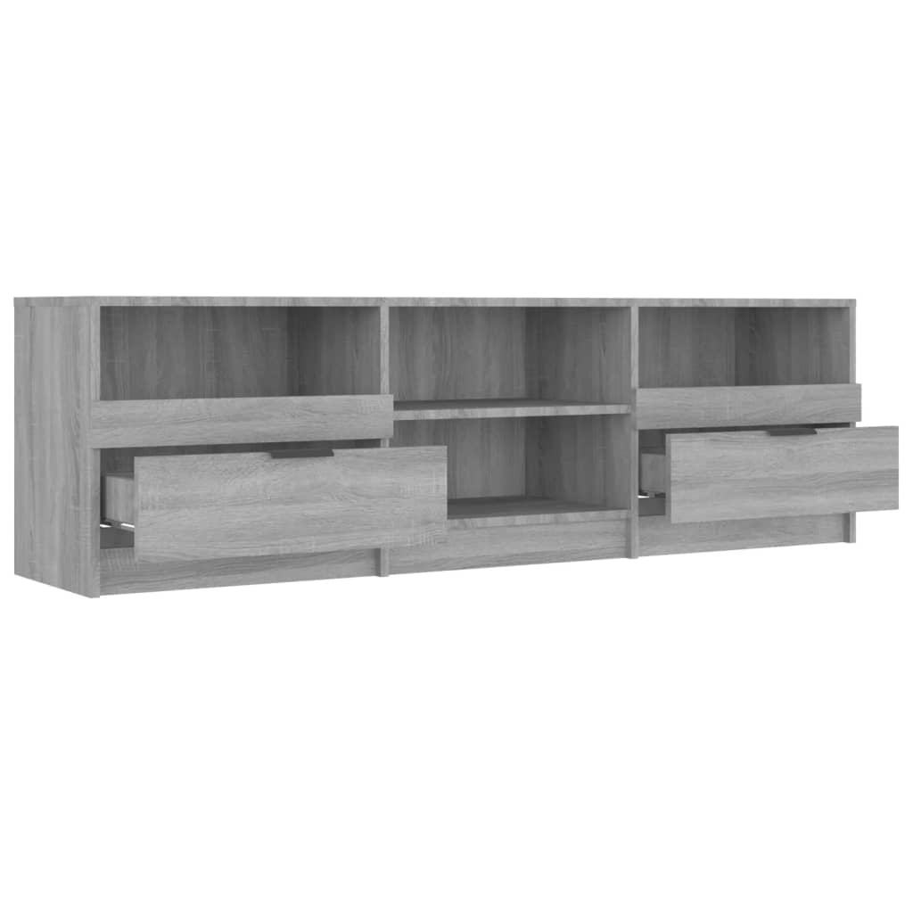 TV Cabinet Grey Sonoma 150x33.5x45 cm Wood Material