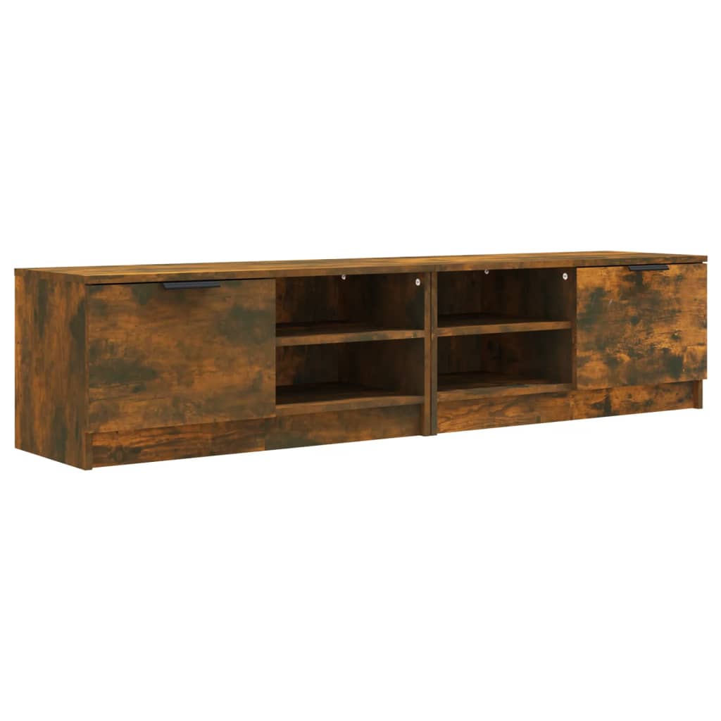 Meubles TV, lot de 2, chêne fumé, 80 x 35 x 36,5 cm, bois