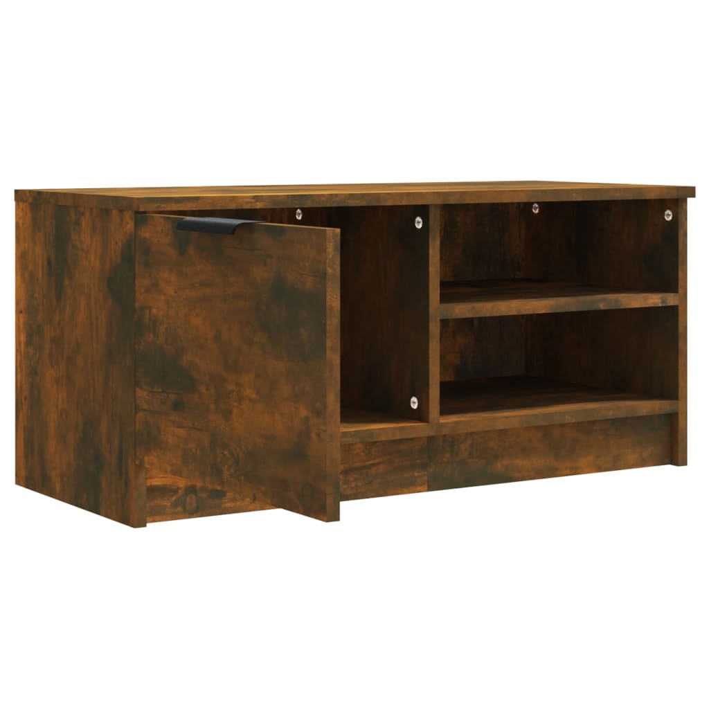 Meubles TV, lot de 2, chêne fumé, 80 x 35 x 36,5 cm, bois