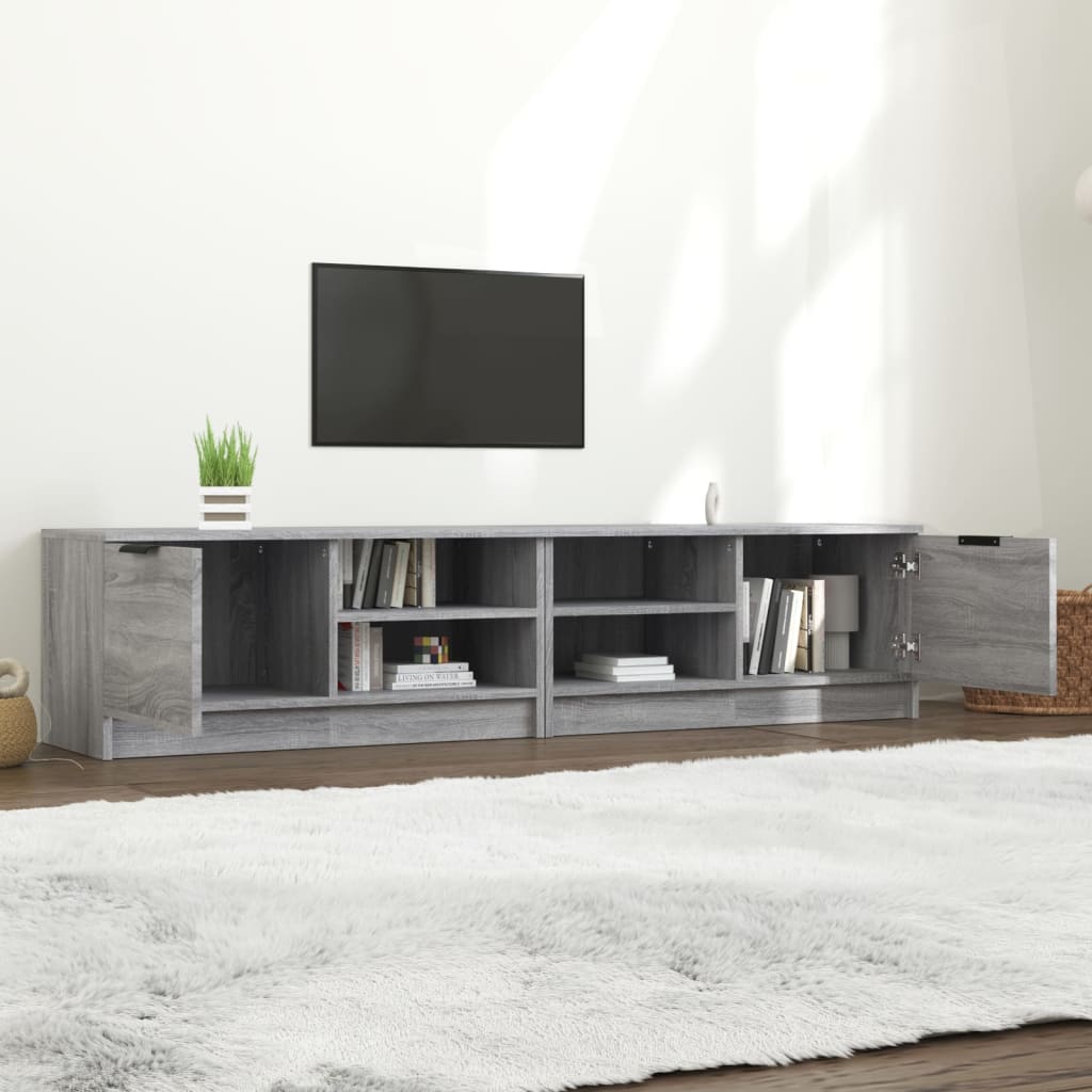 Meubles TV 2 pcs. Gris Sonoma 80x35x36,5 cm matériau bois