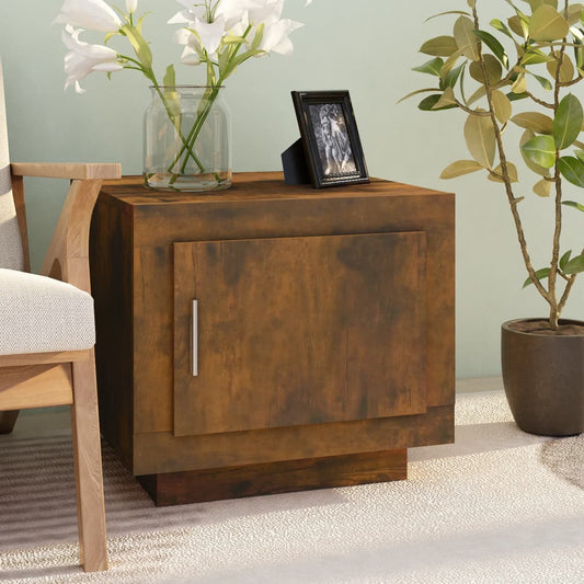 Coffee table smoked oak 51x50x45 cm wood material