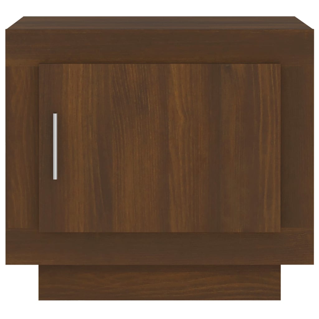 Table basse aspect chêne marron 51x50x45 cm en bois