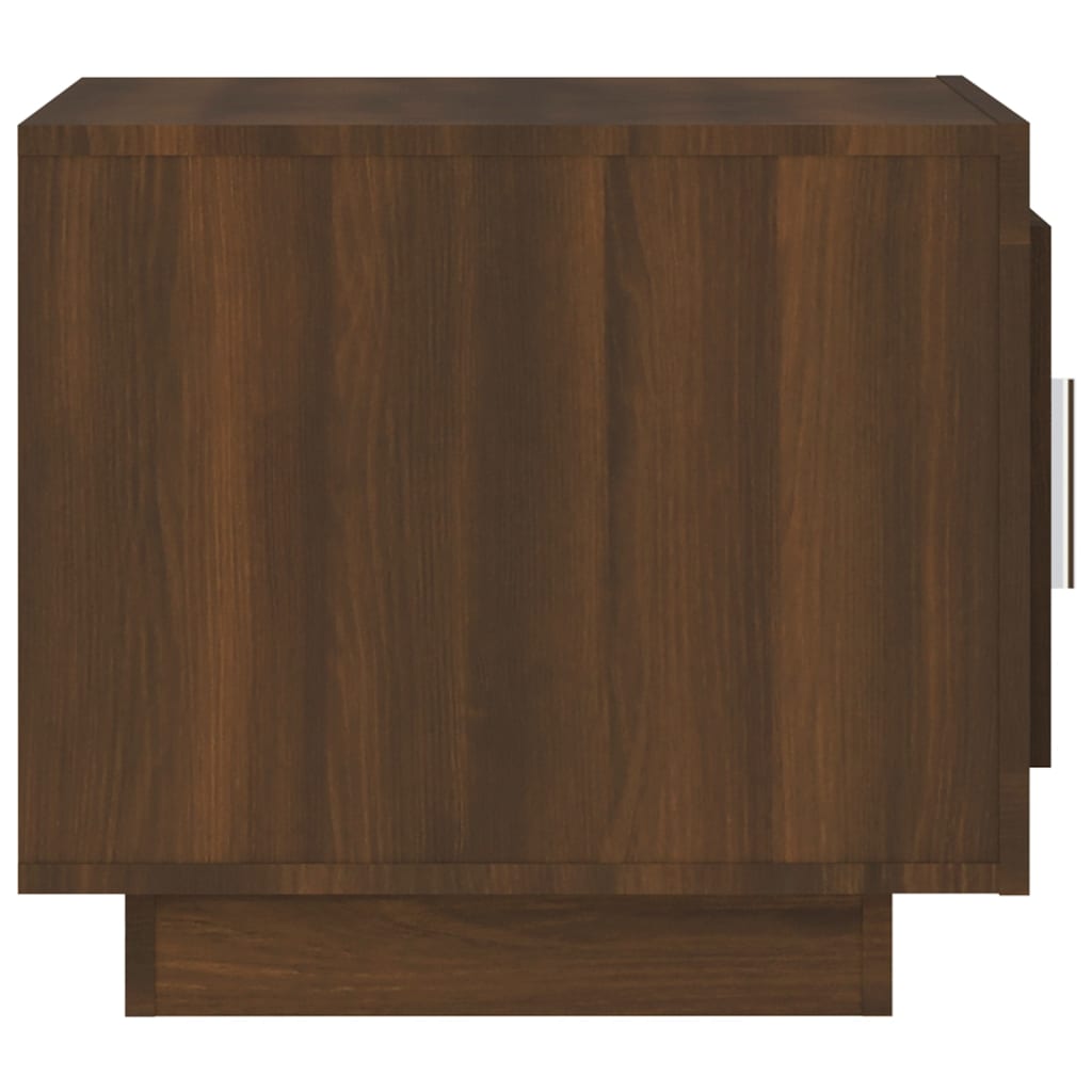 Table basse aspect chêne marron 51x50x45 cm en bois