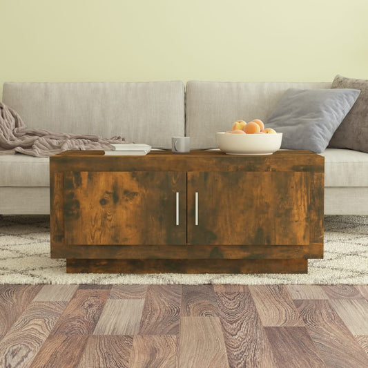 Coffee table smoked oak 102x50x45 cm wood material