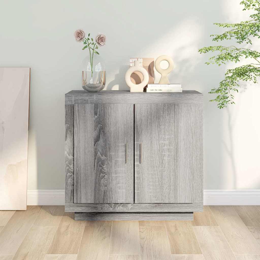 Sideboard Grau Sonoma 80x40x75 cm Holzwerkstoff