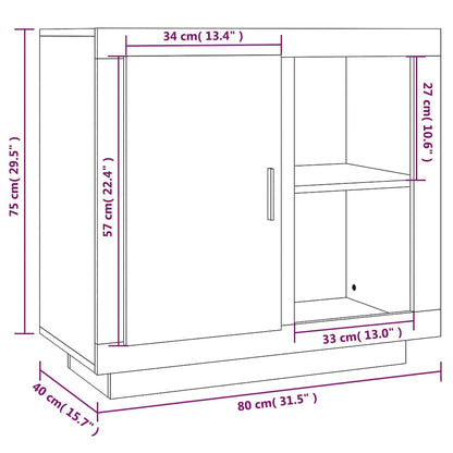 Sideboard Räuchereiche 80x40x75 cm