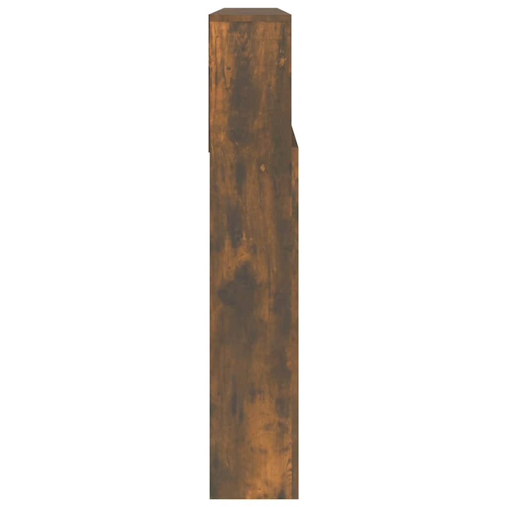 Kopfteil mit Ablagen Räuchereiche 220x19x101,5 cm