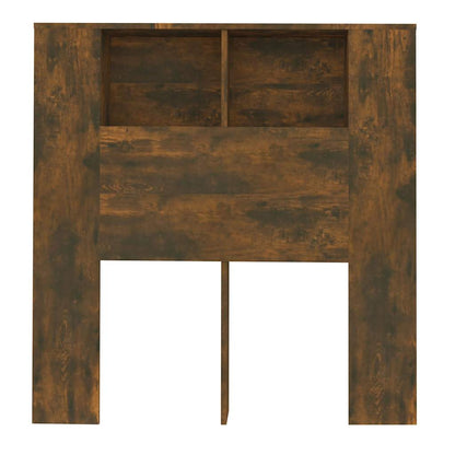 Kopfteil mit Ablagen Räuchereiche 100x18,5x102,5 cm