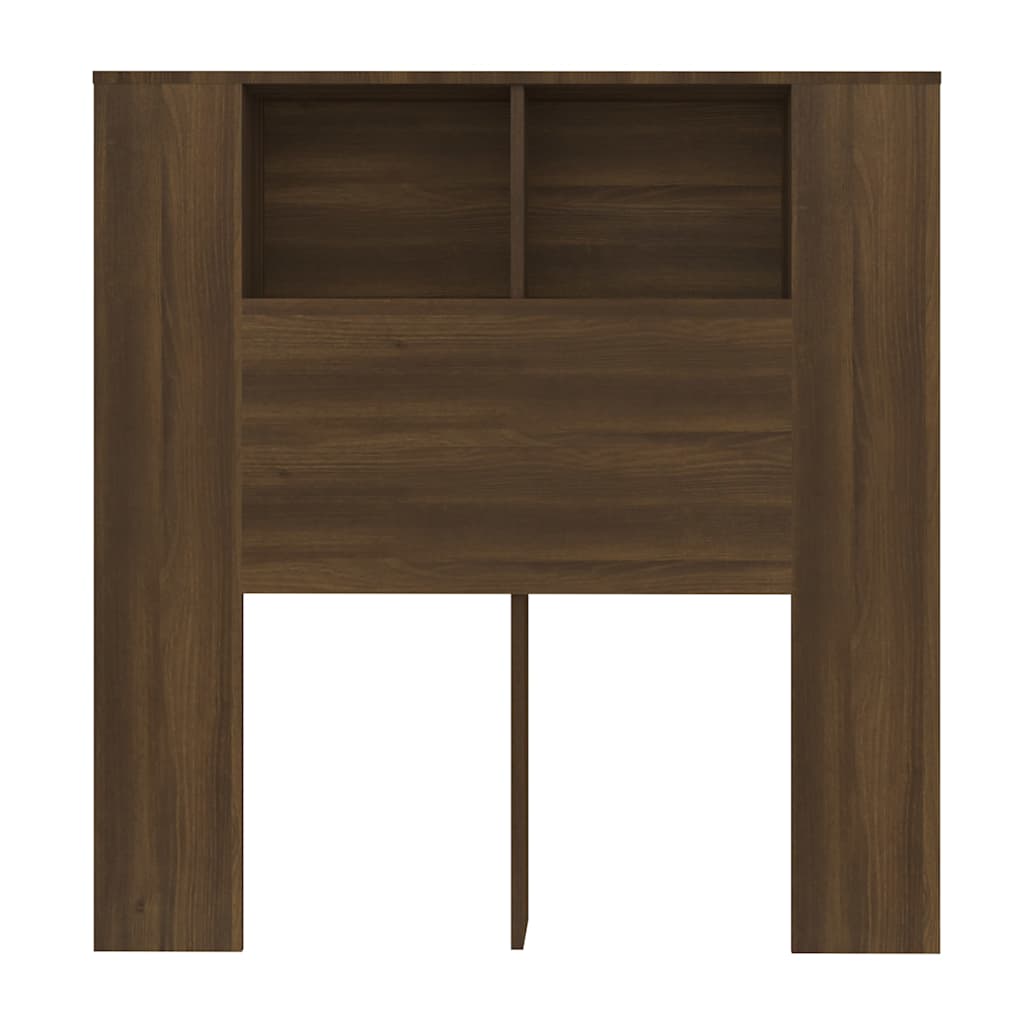 Kopfteil mit Ablagen Braun Eichen-Optik 100x18,5x102,5 cm