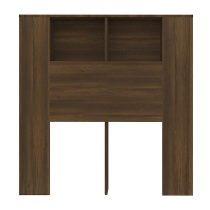Kopfteil mit Ablagen Braun Eichen-Optik 100x18,5x102,5 cm