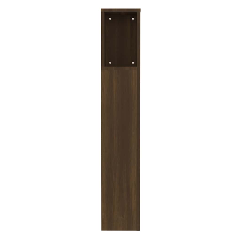 Kopfteil mit Ablagen Braun Eichen-Optik 100x18,5x102,5 cm