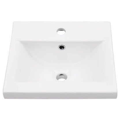 Badezimmer-Waschtischgestell mit Waschbecken Weiß Eisen