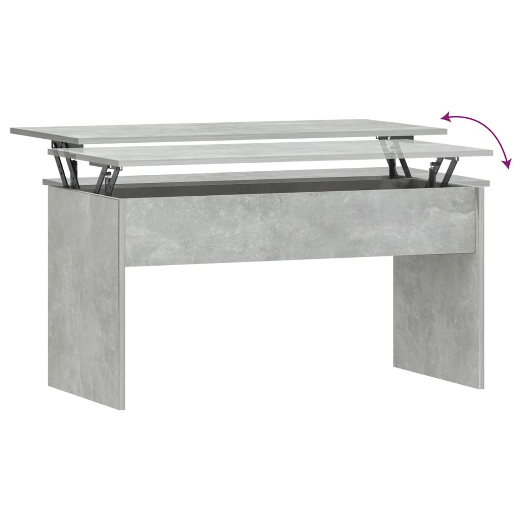 Table basse gris béton 102x50,5x52,5 cm en bois