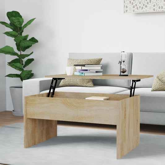 Table basse chêne Sonoma 80x50,5x41,5 cm en bois