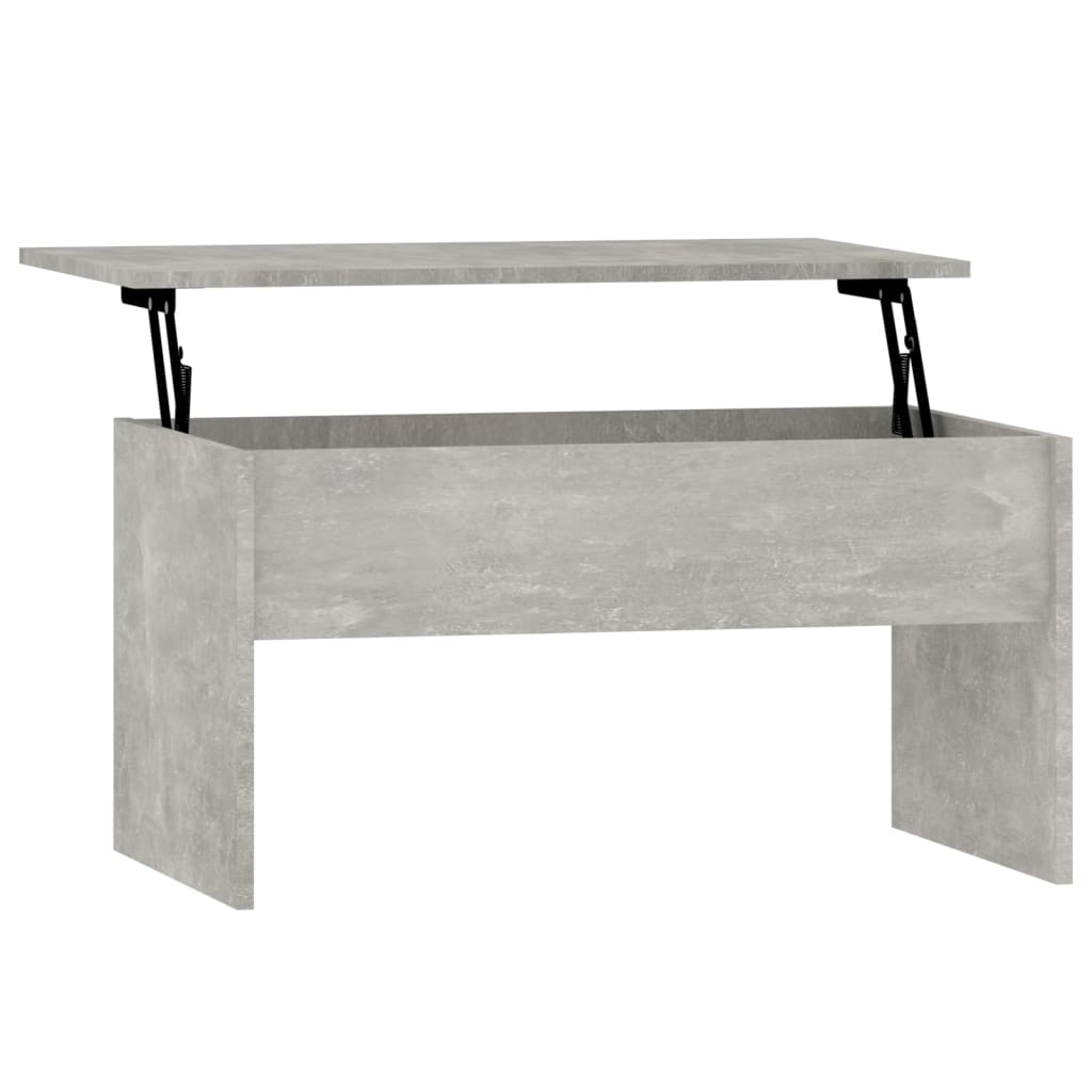 Table basse gris béton 80x50,5x41,5 cm en bois