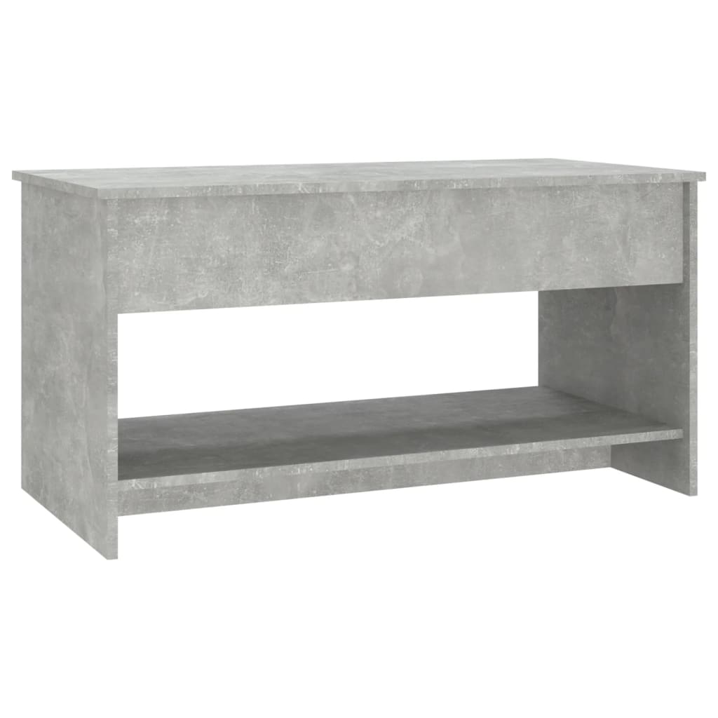 Table basse en béton gris 102x50x52,5 cm en bois