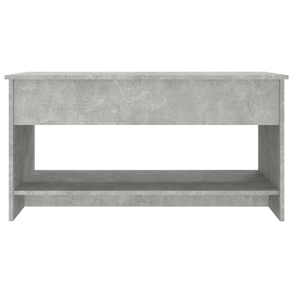 Table basse en béton gris 102x50x52,5 cm en bois