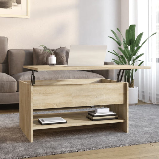 Table basse chêne Sonoma 80x50x40 cm en bois