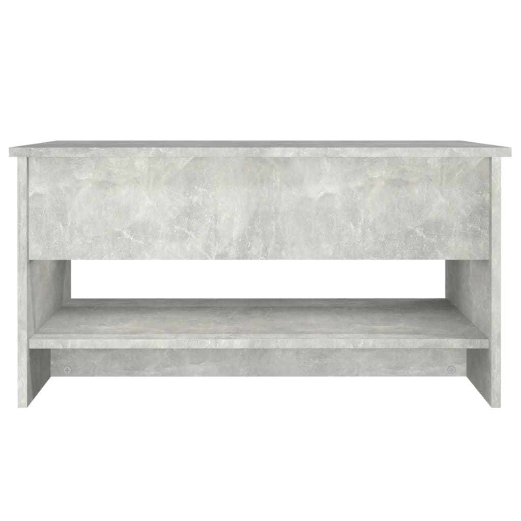 Table basse gris béton 80x50x40 cm en bois