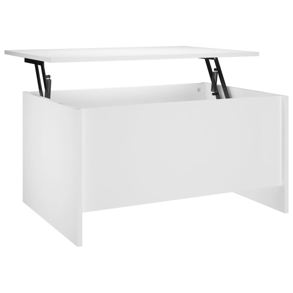 Table basse blanche 80x55,5x41,5 cm en bois