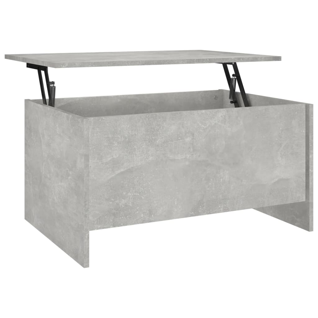 Table basse en béton gris 80x55,5x41,5 cm en bois