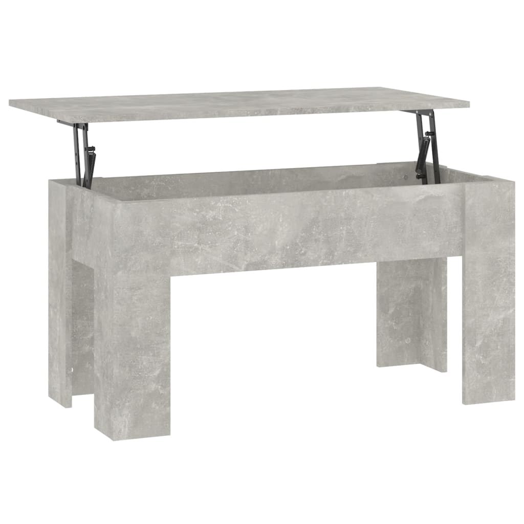 Table basse gris béton 101x49x52 cm en bois