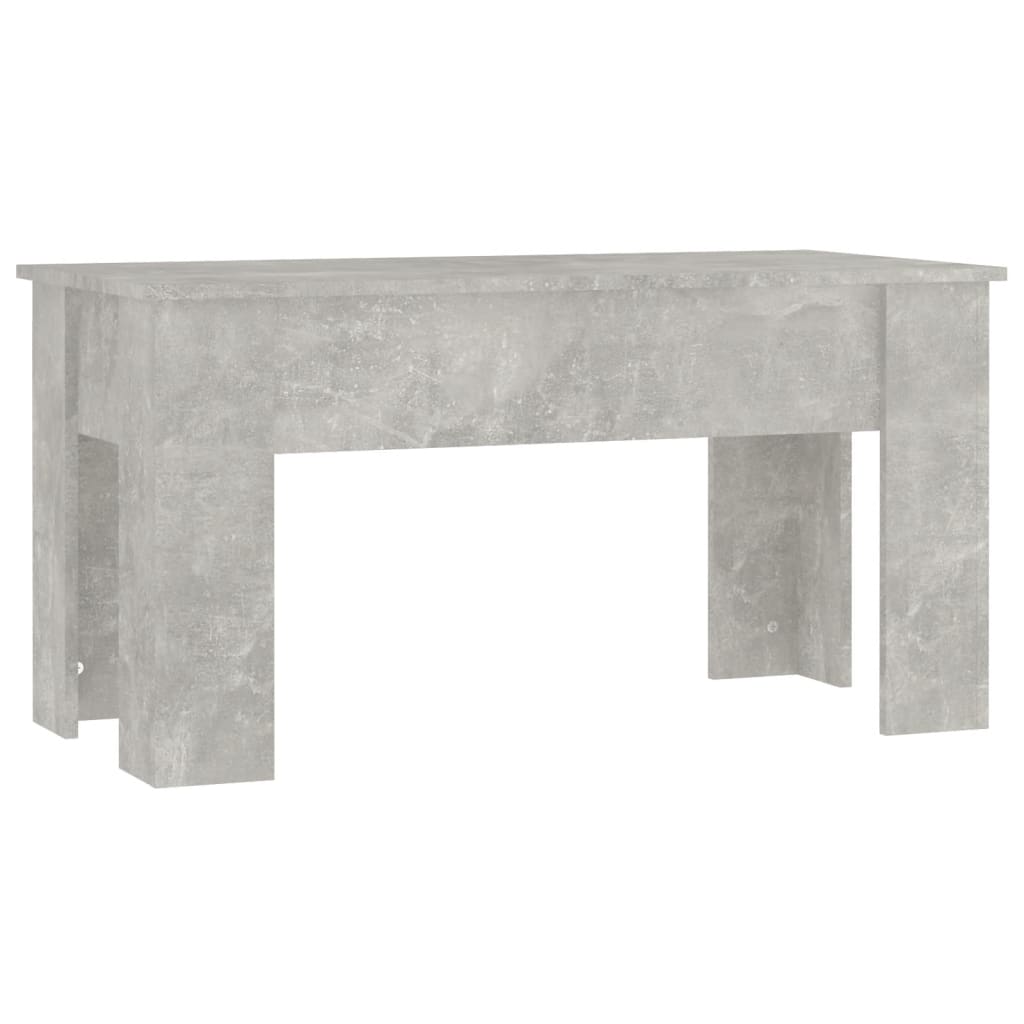 Table basse gris béton 101x49x52 cm en bois