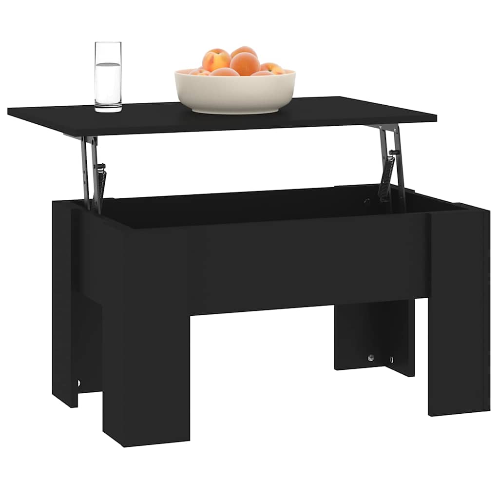 Couchtisch Schwarz 79x49x41 cm Holzwerkstoff