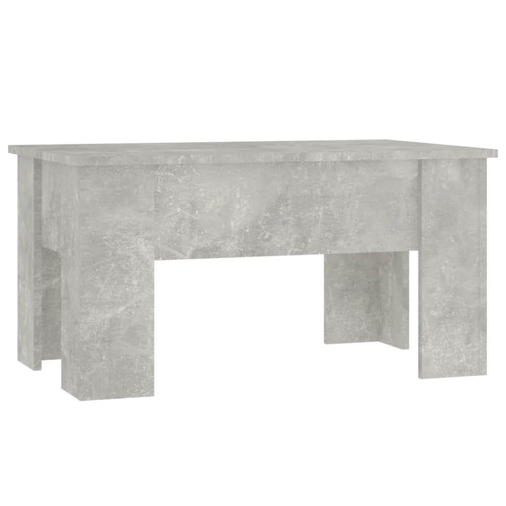 Table basse gris béton 79x49x41 cm en bois