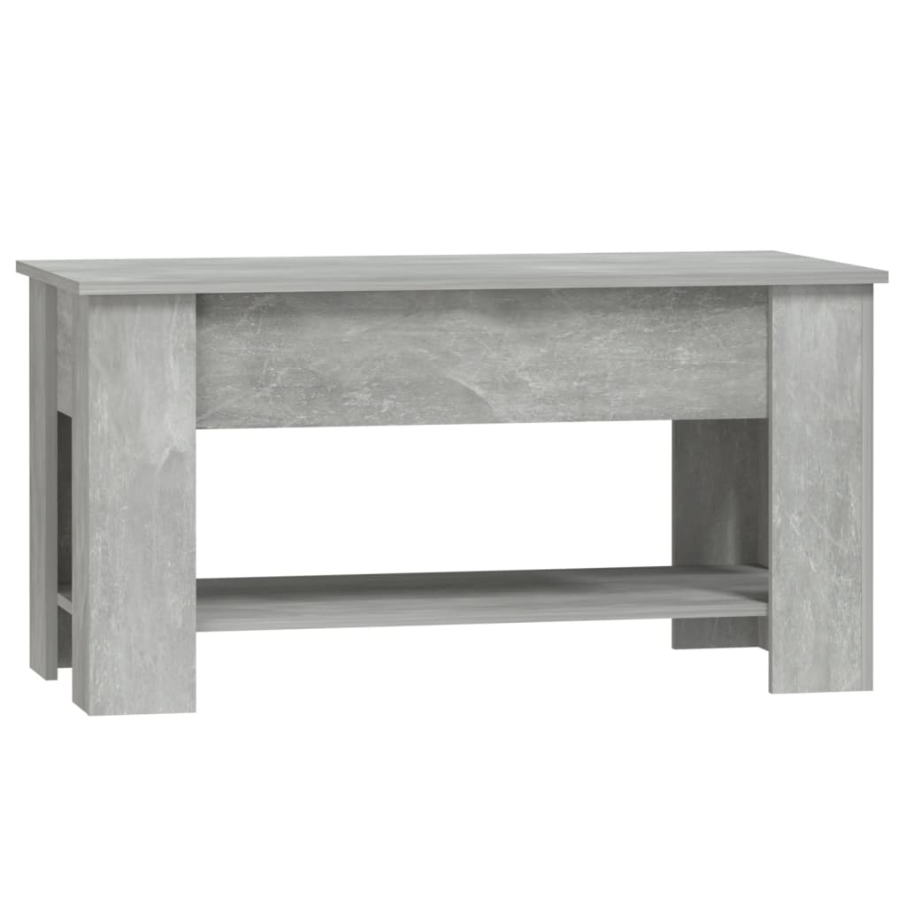 Table basse gris béton 101x49x52 cm en bois