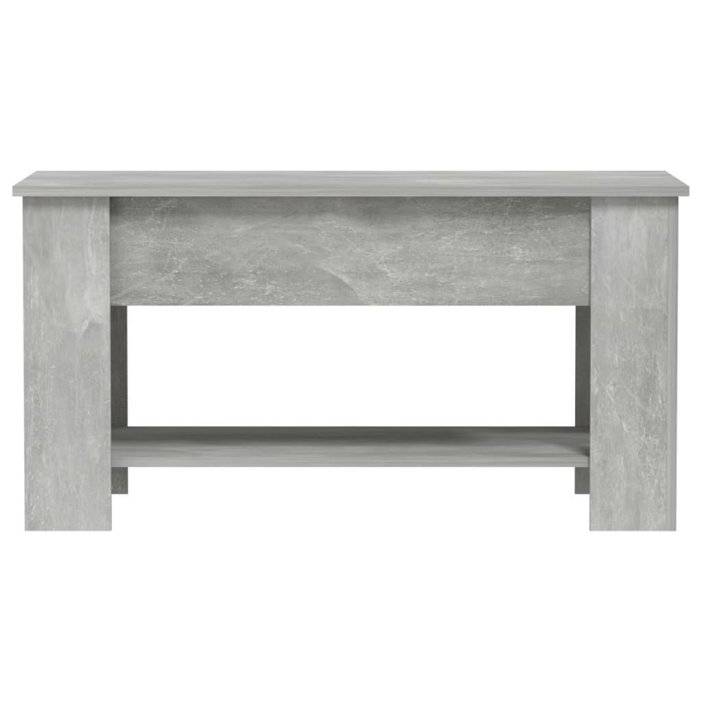 Table basse gris béton 101x49x52 cm en bois