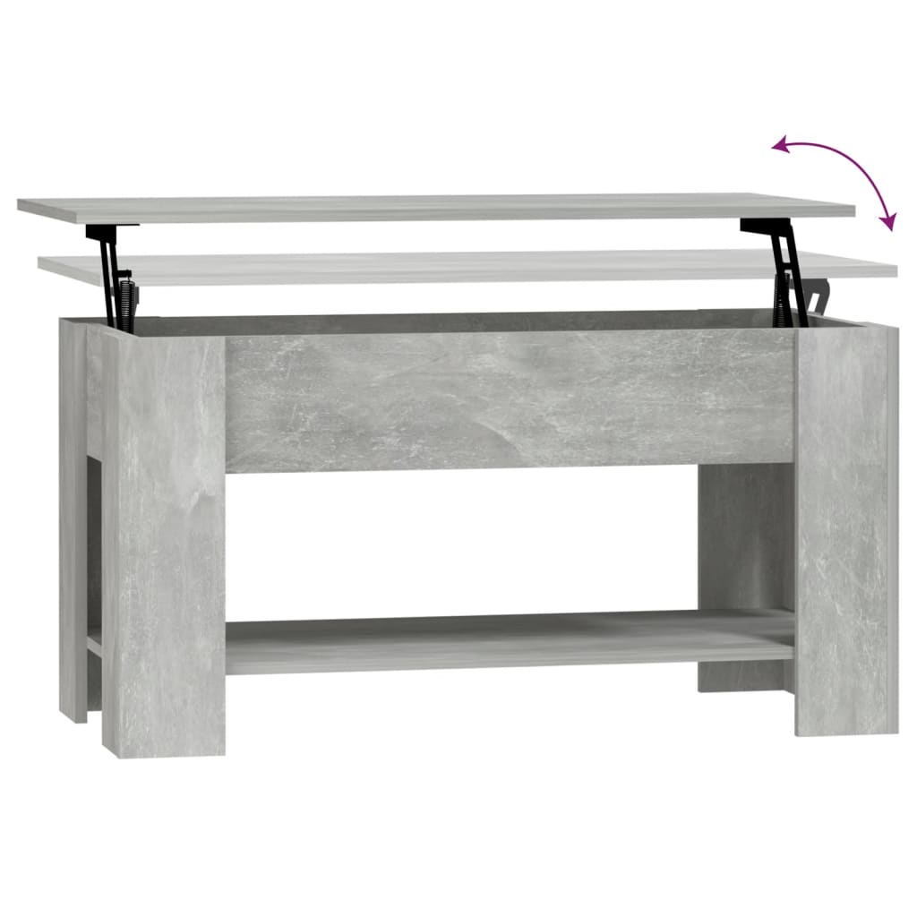 Couchtisch Betongrau 101x49x52 cm Holzwerkstoff