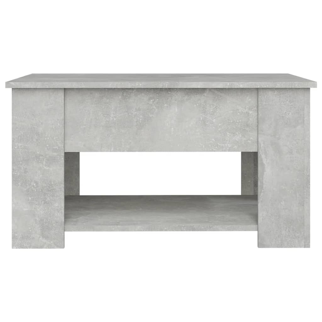 Table basse gris béton 79x49x41 cm en bois