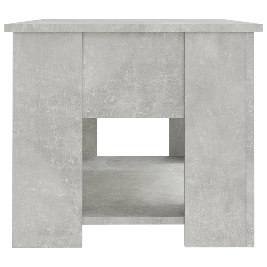 Table basse gris béton 79x49x41 cm en bois