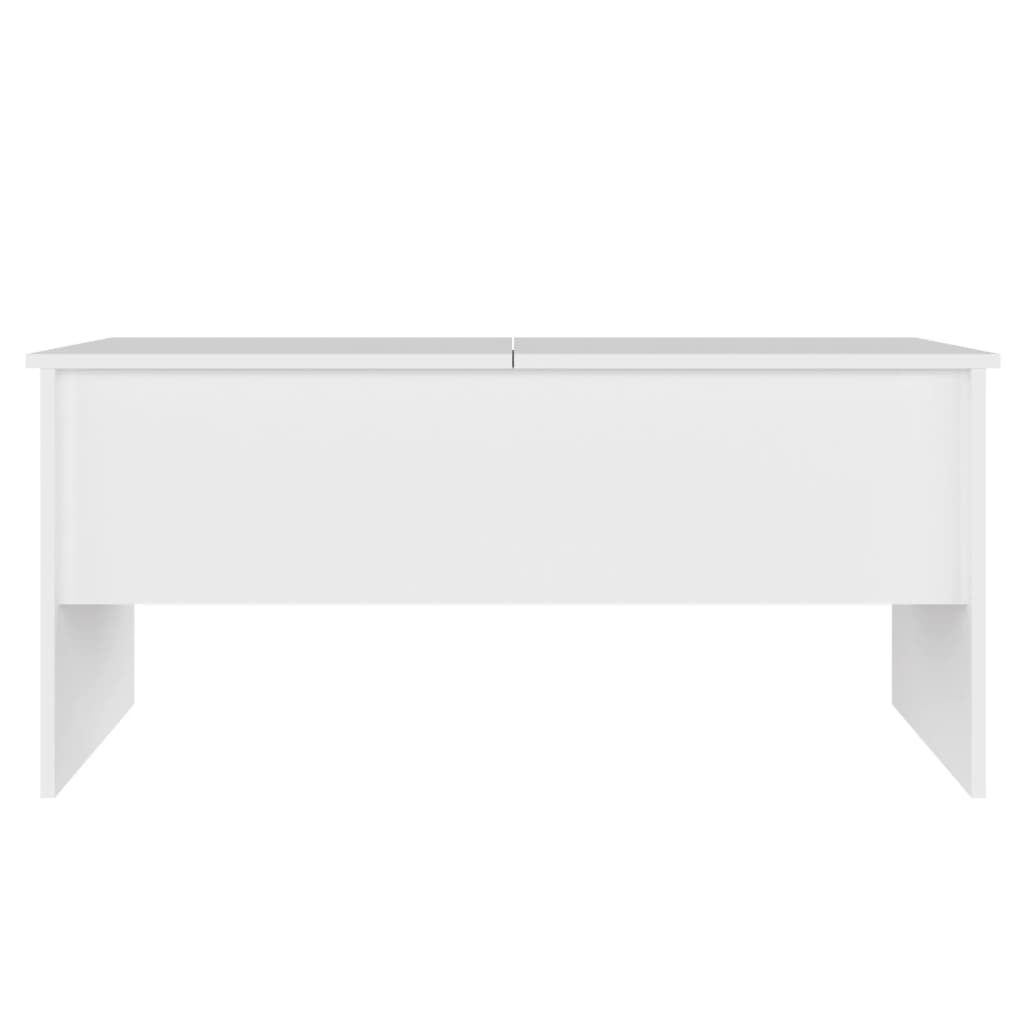 Table basse blanche 102x50,5x46,5 cm en bois