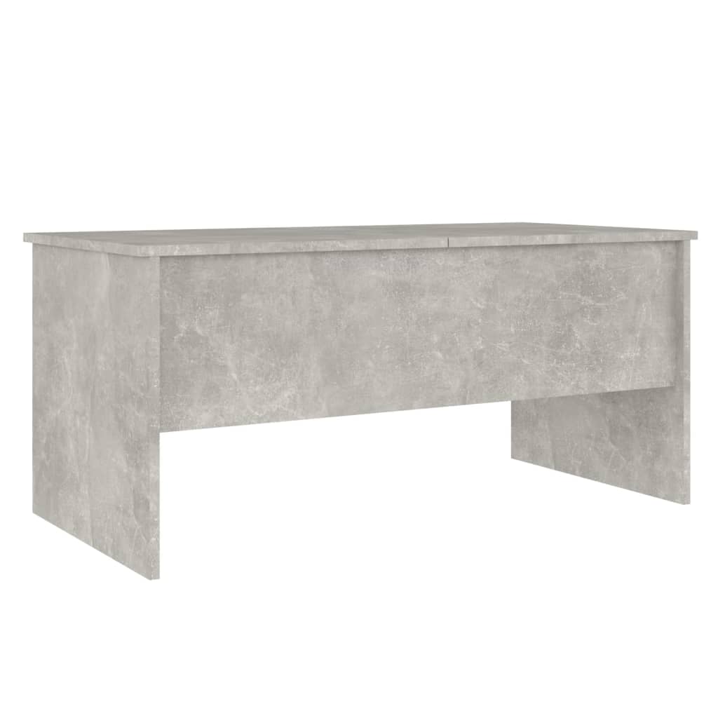 Table basse en béton gris 102x50,5x46,5 cm en bois