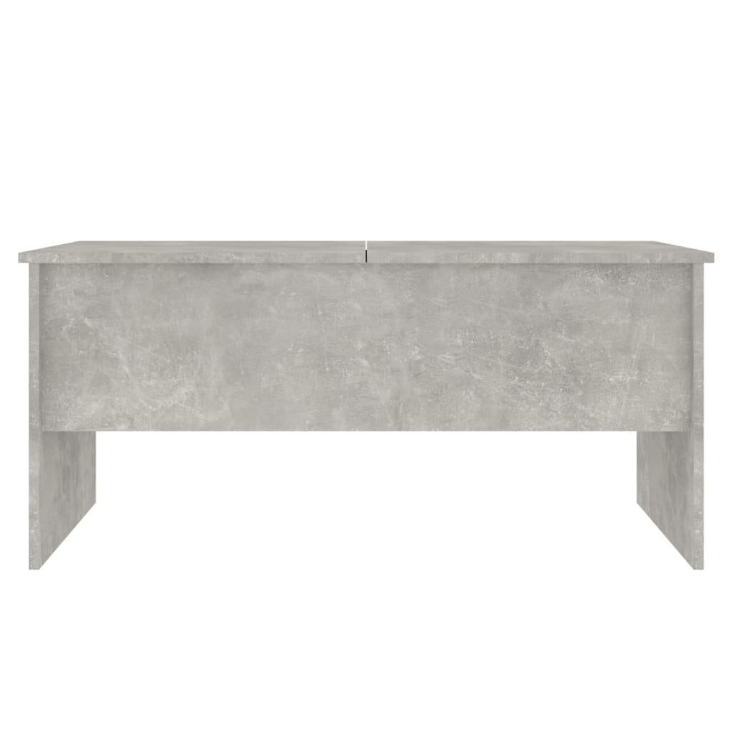 Table basse en béton gris 102x50,5x46,5 cm en bois