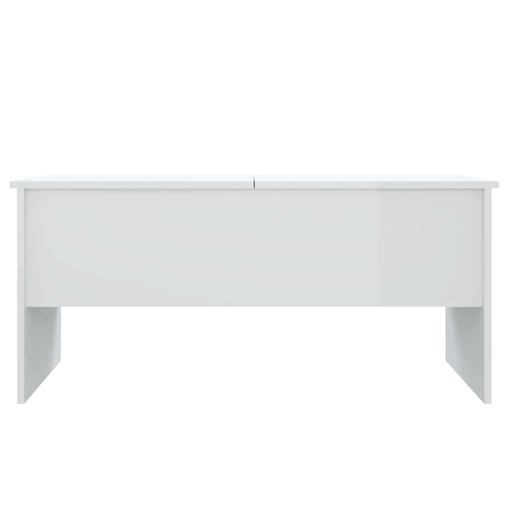Couchtisch Hochglanz-Weiß 102x50,5x46,5 cm Holzwerkstoff