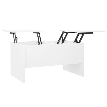 Couchtisch Weiß 80x50x42,5 cm Holzwerkstoff