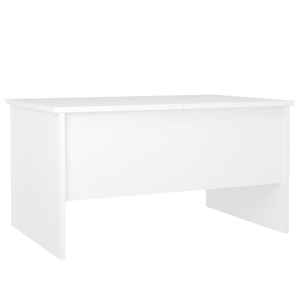 Table basse blanche 80x50x42,5 cm en bois