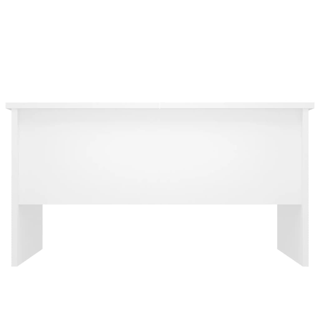Table basse blanche 80x50x42,5 cm en bois